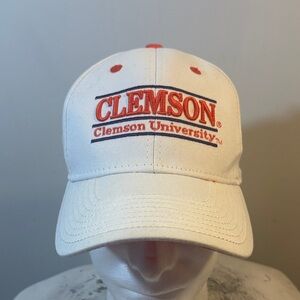 Men's The Game White Clemson Tigers Classic Bar Adjustable Snapback Cotton Hat
